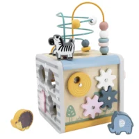 Boîte d'activité en bois 5 en 1