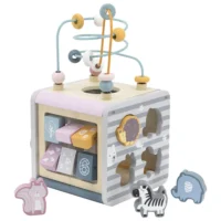 Boîte d'activité en bois 5 en 1