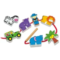 Formes à lacer en bois - Le Zoo