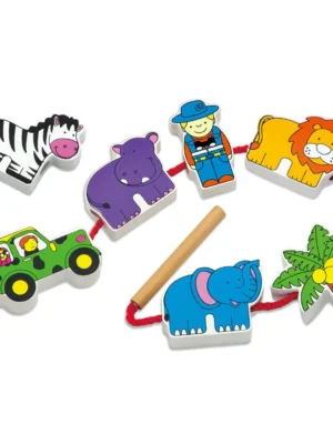Formes à lacer en bois - Le Zoo
