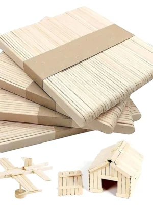 Bâtonnets en bois - Lot de 100pcs